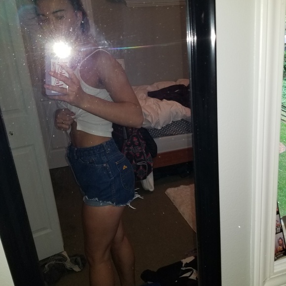 Vintage high waist Chic jean shorts - Picture 4 of 7